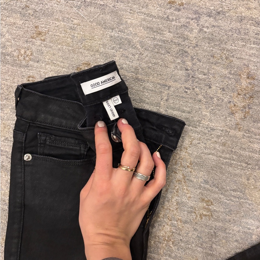 Good American High Rise Black Jeans